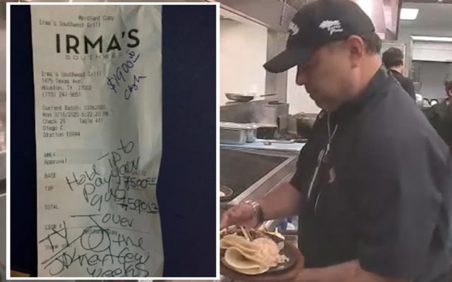 Customer Leaves $9,400 Tip at Restaurant to “Pay Your Guys Over the Next Few Weeks”