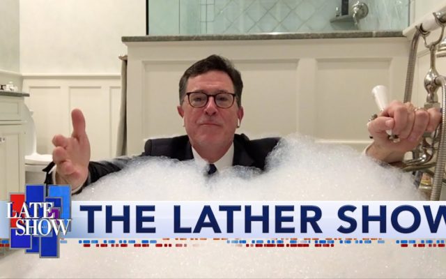 Fully-Clothed Stephen Colbert Delivers Surprise “Social Distancing” Monologue From Bathtub