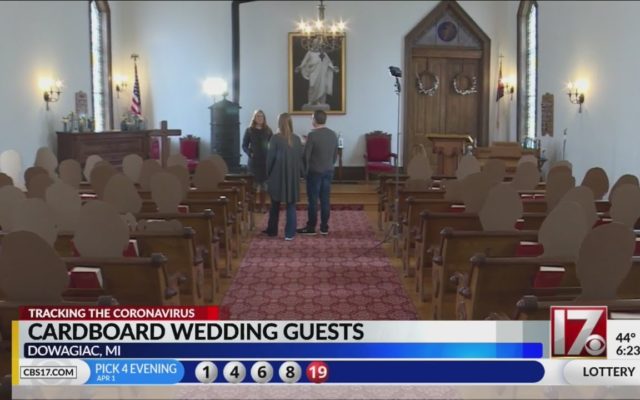 Company Donates Cardboard Cutouts to Fill Pews of Couple’s Quarantined Wedding