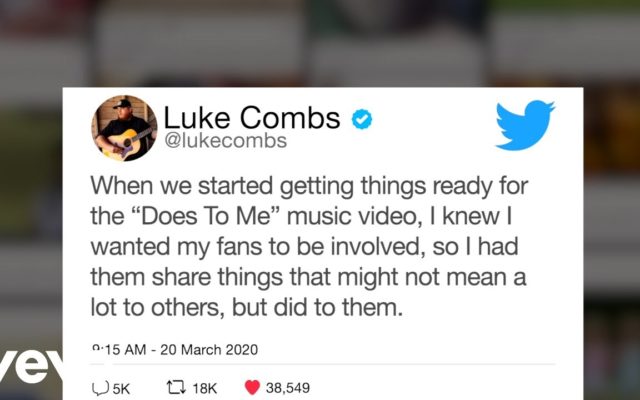 Luke Combs Shares Fans’ Special Moments in Crowdsourced Video for “Does to Me”