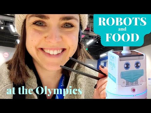 Cassidy met lots of ROBOTS at the Olympics