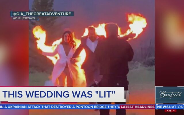 Bride & Groom Go Out With A Blaze Of Glory