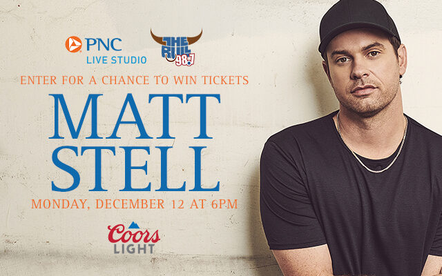Enter to win seats to see Matt Stell in the PNC Live Studio 12/12 at 6PM