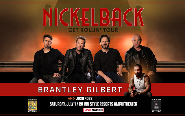 Win tickets to see Nickelback & Brantley Gilbert on 7/1